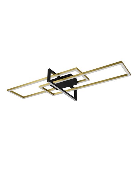 Plafón LED de techo SALINAS rectángulos decorativos, 34W 3900lm, 3000K IP20 Bronce