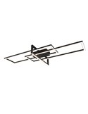 Plafón LED de techo SALINAS rectangular, 34W 3900lm, 3000K IP20 Negro