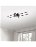 Plafón LED de techo SALINAS rectangular, 34W 3900lm, 3000K IP20 Negro