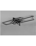 Plafón LED de techo SALINAS rectangular, 34W 3900lm, 3000K IP20 Negro