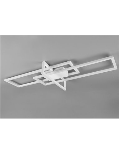 Plafonnier LED SALINAS avec rectangles décoratifs, 34W 4100lm, 4000K IP20 Blanc