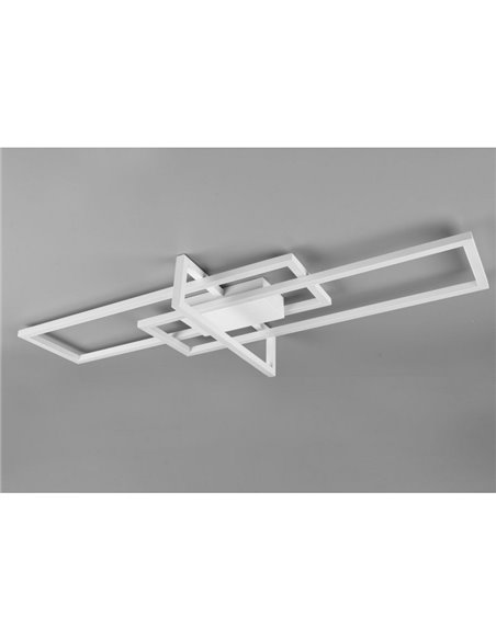 Plafón LED de techo SALINAS rectángulos decorativos, 34W 4100lm, 4000K IP20 Blanco