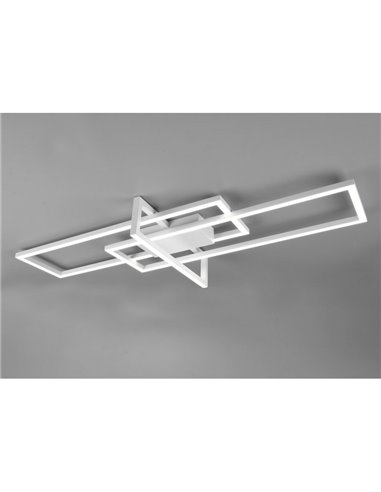 Plafón LED de techo SALINAS rectángulos decorativos, 34W 4100lm, 4000K IP20 Blanco