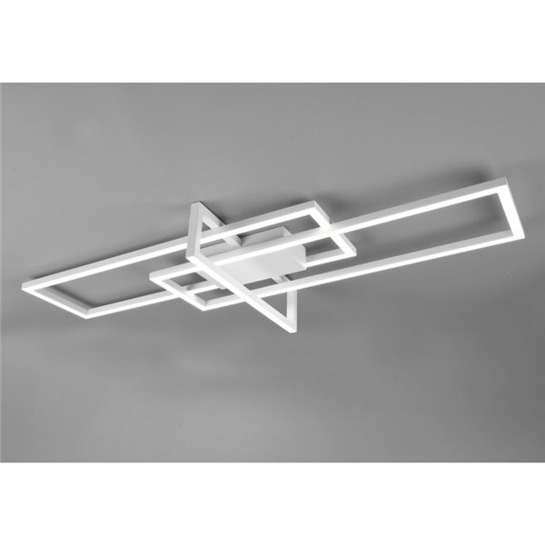 Plafón LED de techo SALINAS rectángulos decorativos, 34W 4100lm, 4000K IP20 Blanco