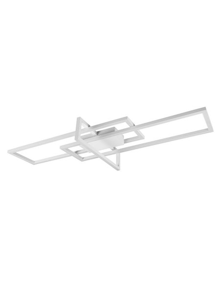 Luminária de teto LED SALINAS com retângulos decorativos, 34W 4100lm, 4000K IP20 Branco