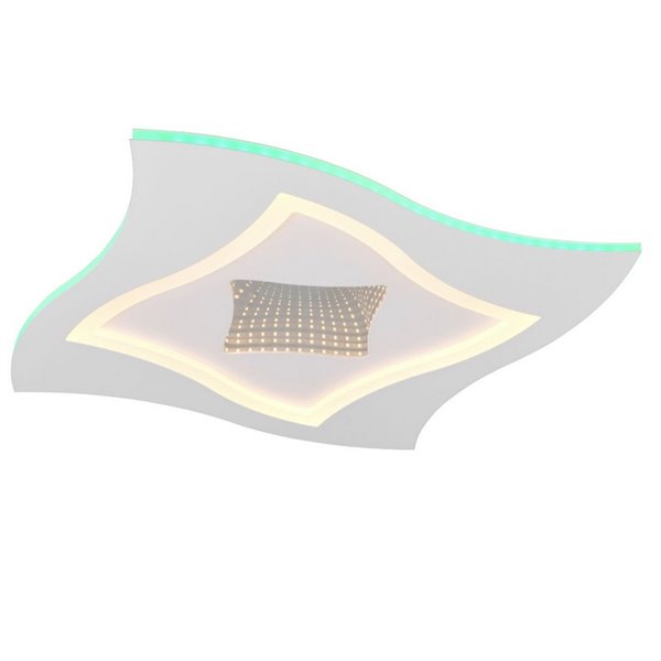 Luminária de teto quadrada KLINT LED 21W 2350lm, RGB + 2700 - 6500K, modo noturno, função de memória IP20