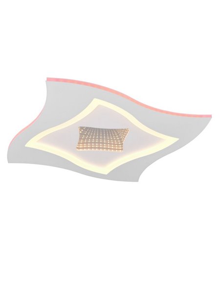 Plafón de techo cuadrado KLINT LED 21W 2350lm, RGB + 2700 - 6500K, modo noche, función memoria IP20