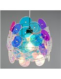 Luminária de teto IRIDE com painéis iridescentes, altura ajustável, lâmpada excluindo 1x E27, máx. 10W, IP20