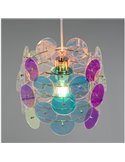 Luminária de teto IRIDE com painéis iridescentes, altura ajustável, lâmpada excluindo 1x E27, máx. 10W, IP20
