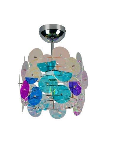 Luminária de teto IRIDE com painéis iridescentes, lâmpada excl. 1x E27 máx. 10W IP20