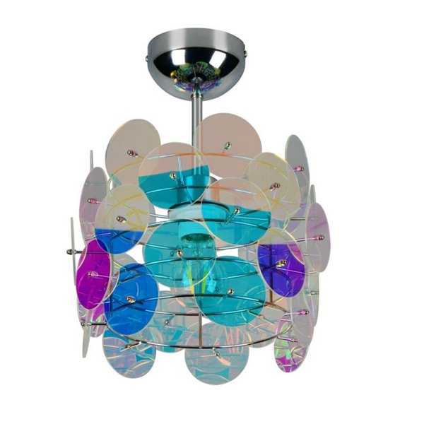 Luminária de teto IRIDE com painéis iridescentes, lâmpada excl. 1x E27 máx. 10W IP20