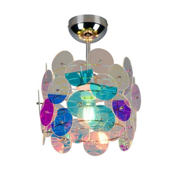 Luminária de teto IRIDE com painéis iridescentes, lâmpada excl. 1x E27 máx. 10W IP20