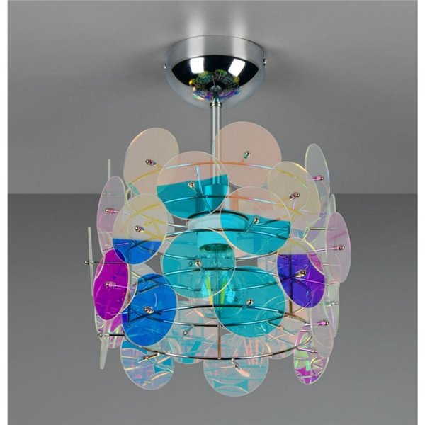 Luminária de teto IRIDE com painéis iridescentes, lâmpada excl. 1x E27 máx. 10W IP20
