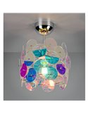 Luminária de teto IRIDE com painéis iridescentes, lâmpada excl. 1x E27 máx. 10W IP20