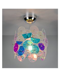 Plafonnier IRIDE avec panneaux irisés, ampoule exclue : 1 x E27 max. 10 W IP20 2