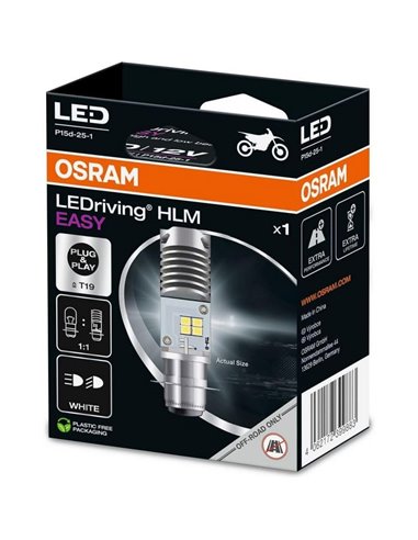 Ampoule de phare LED pour moto LEDriving HLM T19/M5, P15d-25-1, 5 W/5,5 W, 6 000 K, 7335DWESY-1HB