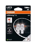 Lâmpadas LED W16W vermelhas LEDriving SL 12V, W2.1x9.5d, 921DRP-2BL, 1,4W, embalagem com 2 unidades