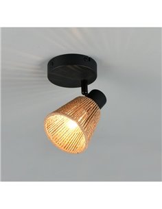 Spot mural ou plafonnier NATREL, finition naturelle, ampoule exclue 1x E14 max. 10W IP20 2