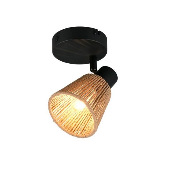 Spot mural ou plafonnier NATREL, finition naturelle, ampoule exclue 1x E14 max. 10W IP20