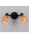 Foco de pared o techo 2 luces NATREL acabado natural, bombilla excl. 2x E14 max. 10W IP20