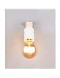 Foco para pared LYNAR madera y metal, bombilla excl. 1x E27 max. 10W IP20 Blanco
