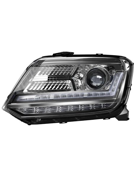 Faróis full LED aprovados pela LEDriving para VW Amarok, +200% de luz 6500K, LEDHL107-BK, plug&play, pacote de 2