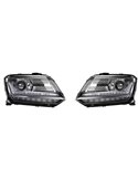 Faróis full LED aprovados pela LEDriving para VW Amarok, +200% de luz 6500K, LEDHL107-BK, plug&play, pacote de 2