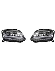 Phares full LED homologués LEDriving pour VW Amarok, +200% de lumière 6500K, LEDHL107-BK, plug&play, pack de 2