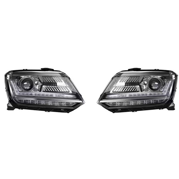 Faróis full LED aprovados pela LEDriving para VW Amarok, +200% de luz 6500K, LEDHL107-BK, plug&play, pacote de 2