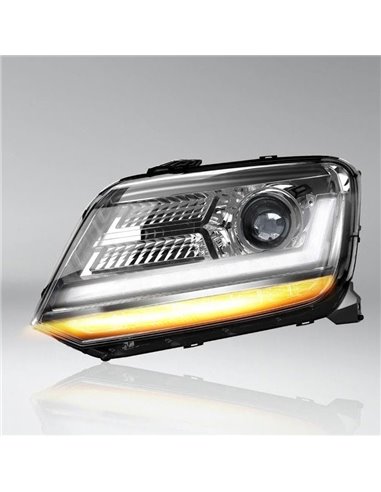 Faróis full LED aprovados pela LEDriving para VW Amarok, +200% de luz 6500K, LEDHL107-BK, plug&play, pacote de 2