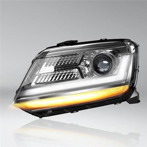 Phares full LED homologués LEDriving pour VW Amarok, +200% de lumière 6500K, LEDHL107-BK, plug&play, pack de 2