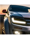Phares full LED homologués LEDriving pour VW Amarok, +200% de lumière 6500K, LEDHL107-BK, plug&play, pack de 2