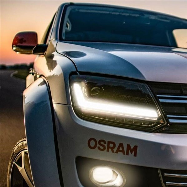 Faróis full LED aprovados pela LEDriving para VW Amarok, +200% de luz 6500K, LEDHL107-BK, plug&play, pacote de 2