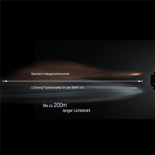 Faróis full LED aprovados pela LEDriving para BMW Série 1 BLACK EDITION, plug & play, +200% de luz 6500K, LEDHL108-BK, pacote co
