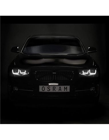 Faróis full LED aprovados pela LEDriving para BMW Série 1 BLACK EDITION, plug & play, +200% de luz 6500K, LEDHL108-BK, pacote co