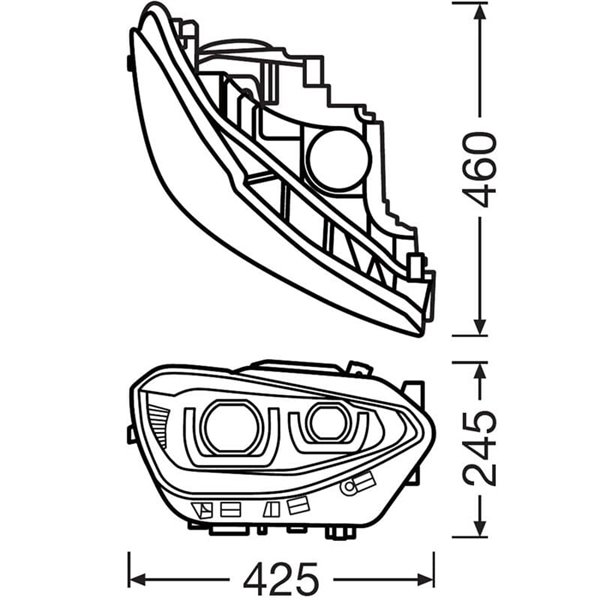Faros delanteros full LED homologados LEDriving para BMW Serie 1 BLACK EDITION, plug&play, +200% luz 6500K, LEDHL108-BK, pack 2