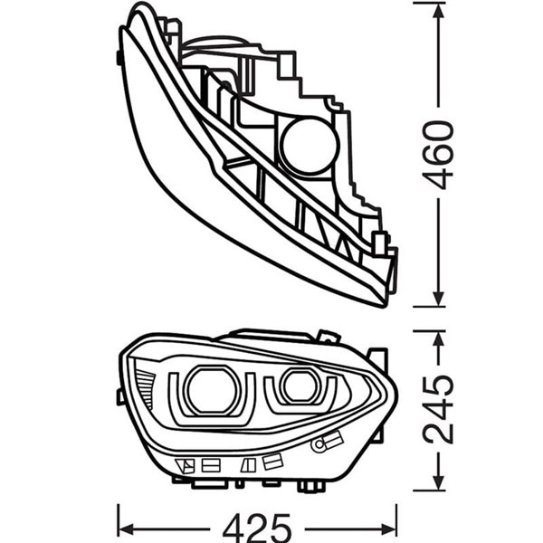 Faros delanteros full LED homologados LEDriving para BMW Serie 1 BLACK EDITION, plug&play, +200% luz 6500K, LEDHL108-BK, pack 2