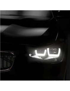 Faros delanteros full LED homologados LEDriving para BMW Serie 1 BLACK EDITION, plug&play, +200% luz 6500K, LEDHL108-BK, pack 2 2