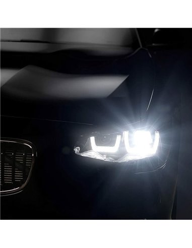 Faróis full LED aprovados pela LEDriving para BMW Série 1 BLACK EDITION, plug & play, +200% de luz 6500K, LEDHL108-BK, pacote co