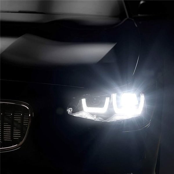 Faros delanteros full LED homologados LEDriving para BMW Serie 1 BLACK EDITION, plug&play, +200% luz 6500K, LEDHL108-BK, pack 2