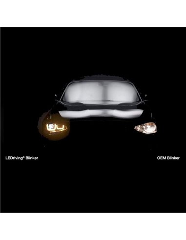 Faros delanteros full LED homologados LEDriving para BMW Serie 1 BLACK EDITION, plug&play, +200% luz 6500K, LEDHL108-BK, pack 2