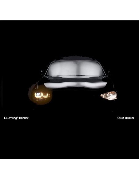 Faros delanteros full LED homologados LEDriving para BMW Serie 1 BLACK EDITION, plug&play, +200% luz 6500K, LEDHL108-BK, pack 2