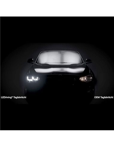 Faros delanteros full LED homologados LEDriving para BMW Serie 1 BLACK EDITION, plug&play, +200% luz 6500K, LEDHL108-BK, pack 2