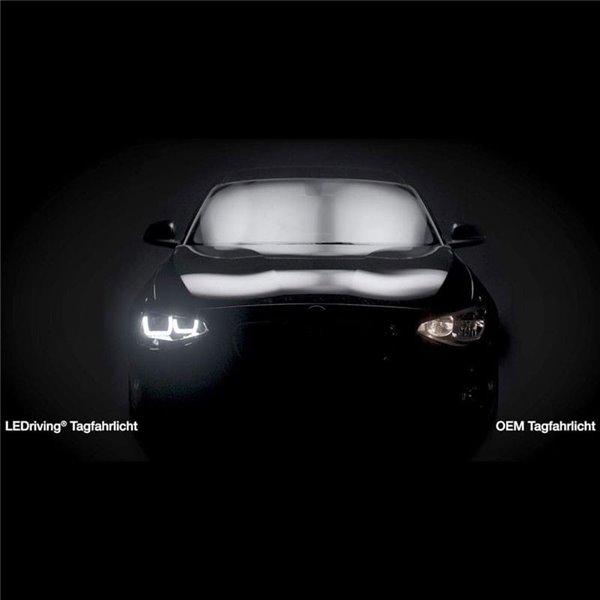 Phares LED full LED homologués LEDriving pour BMW Série 1 BLACK EDITION, plug & play, +200% lumière 6500K, LEDHL108-BK, pack de 