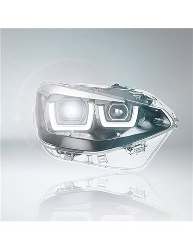 Faros delanteros full LED homologados LEDriving para BMW Serie 1 CHROME EDITION, plug&play, +200% luz 6500K, LEDHL108-CM, pack 2