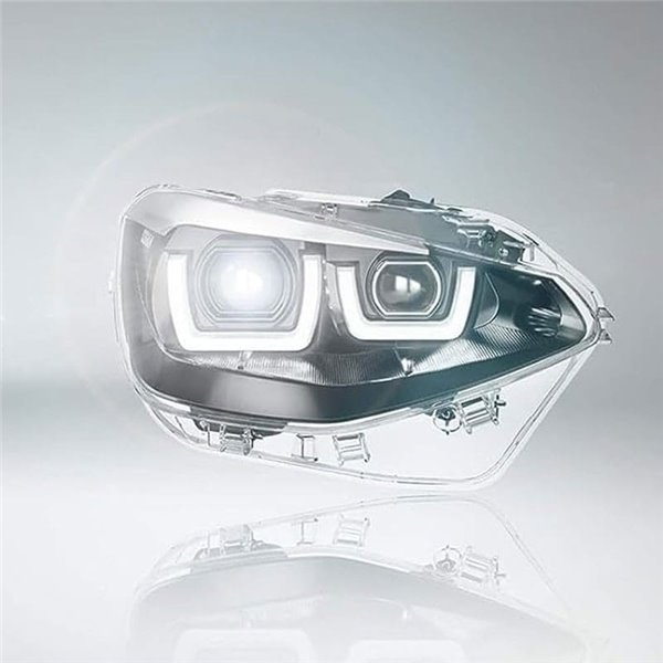 Faros delanteros full LED homologados LEDriving para BMW Serie 1 CHROME EDITION, plug&play, +200% luz 6500K, LEDHL108-CM, pack 2