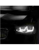 Phares LED full LED homologués LEDriving pour BMW Série 1 CHROME EDITION, plug & play, +200% lumière 6500K, LEDHL108-CM, pack de