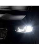 Faros delanteros full LED homologados LEDriving para BMW Serie 1 CHROME EDITION, plug&play, +200% luz 6500K, LEDHL108-CM, pack 2