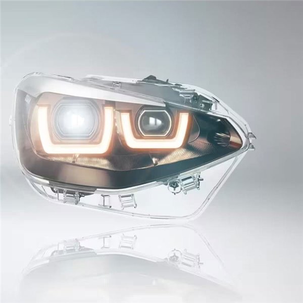 Phares LED full LED homologués LEDriving pour BMW Série 1 CHROME EDITION, plug & play, +200% lumière 6500K, LEDHL108-CM, pack de