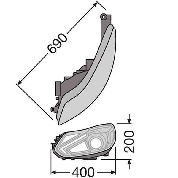 Faróis de halogênio LEDriving XENARC para Ford Focus 3, 6000K, luz 40% mais branca, LEDHL105